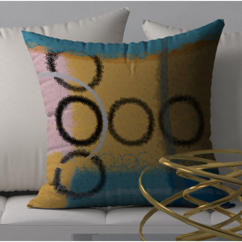 Abstract Throw Pillow, 20" H x 20" W