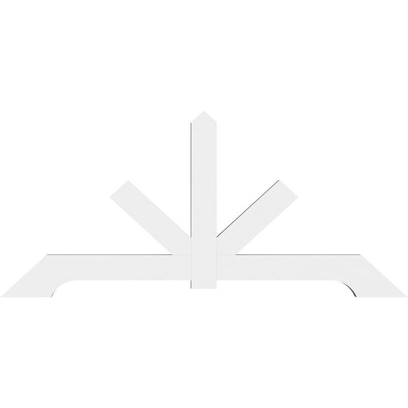 Support de pignon en PVC de qualité architecturale Vanguard, H 44 po x l 96 po (pas: 11/12), P 4 po x F 6 po