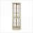 Cabinets, Lighted Corner Curio with Adjustable Shelves - Snow White MDF+Glass | Cottage Living Room Display-458126232