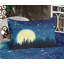 Ensemble de draps et taies décoratives Ambesonne Starry Night, bleu foncé, crème et noir-106796737