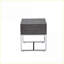 Chêne gris & amp; Table basse chromée avec tiroir spacieux - Design compact et moderne pour le salon