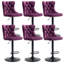 Tabourets de bar modernes et rembourrés en velours pivotant noir (ensemble de 4)-1328290078-1336574020