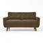 65" Nubby Upholstery Fabric Square Arm Loveseat-156967504