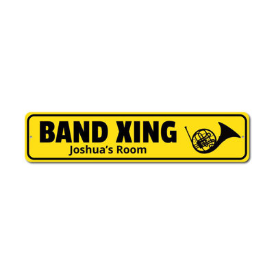 Band Crossing Custom Aluminum Sign