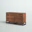 Pantai Modern 6 Drawers Acacia Wood Dresser or Display Unit With Metal Base, Walnut Brown and Black