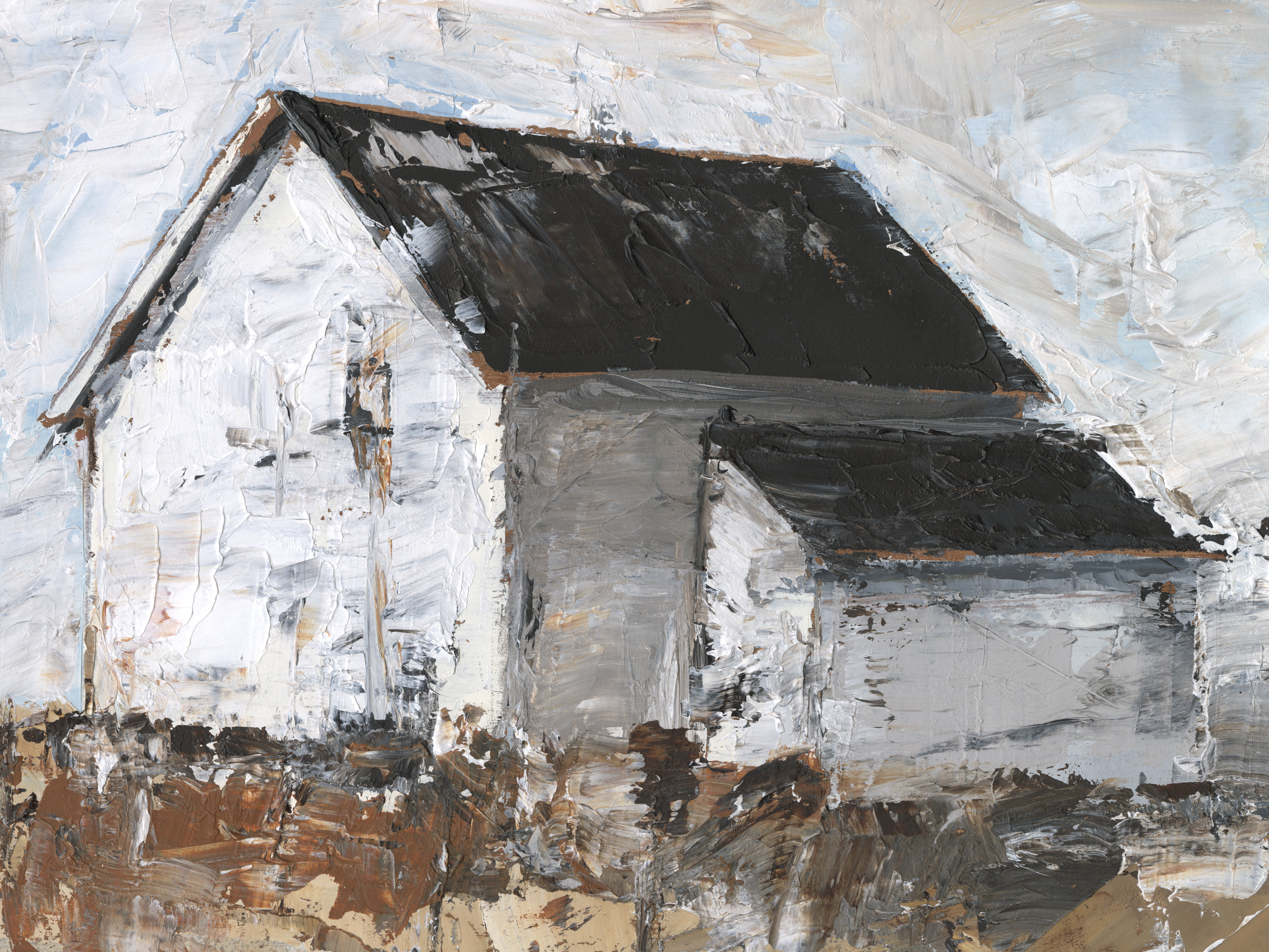 17 Stories Abstracted Barn Scene II | Wayfair.co.uk