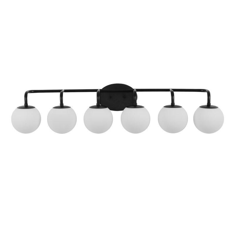 Coiffeuse Sommers Louis, Noir, Six lumières