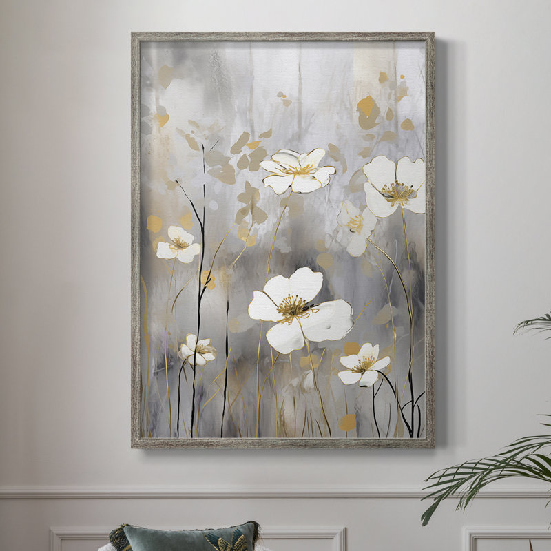 Reproduction encadrée FLORAL Series CDxxIV - bois massif, H 11 po x l 9 po