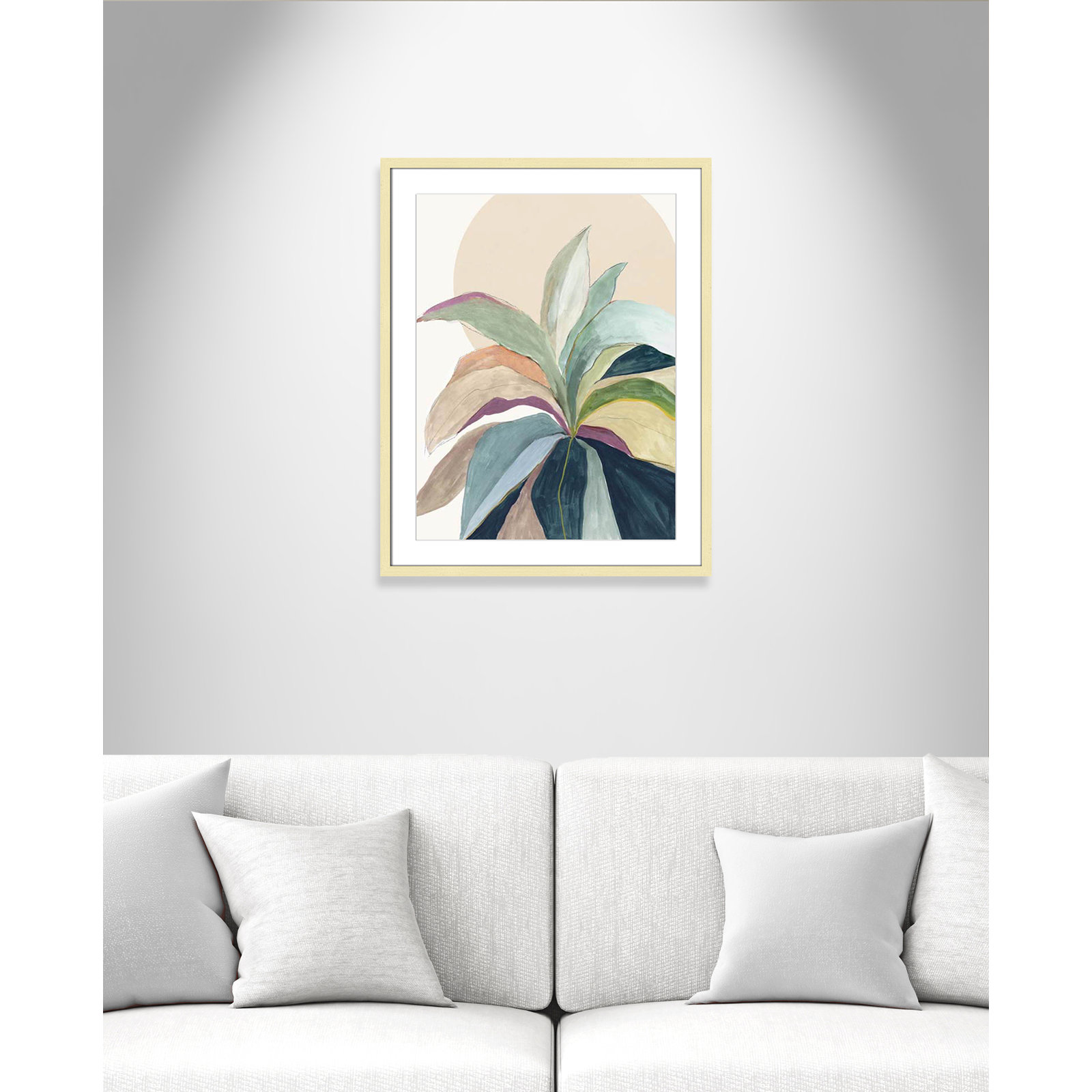 Sherbrooke Sunny Bright Leaves II by Asia Jensen Print, 29.5" H x 23.5" W x 2" D, Yes, Gold Single Picture Frame