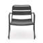 Fauteuil en fer noir mat, idéal pour profiter de la cour et du patio, 26,59 po De l 13,53 po x H 25,01 po