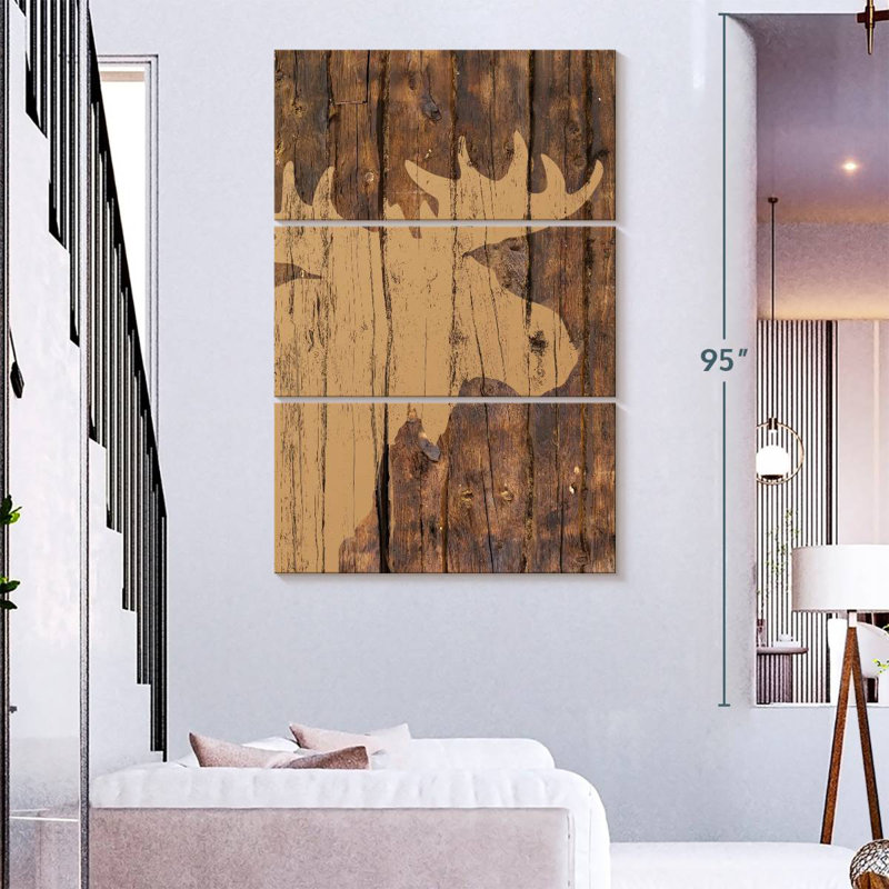 Orignal en bois Brampt, H 74 po x l 48 po