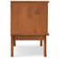 Meuble télé de style Mid-Century en bois massif brun de 72 po Draper pour téléviseur de 80 po ou moins