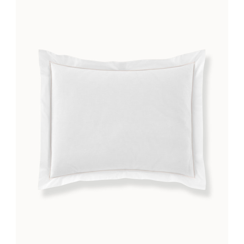 Boutique Percale Sham, Standard/Twin, White/Platinum