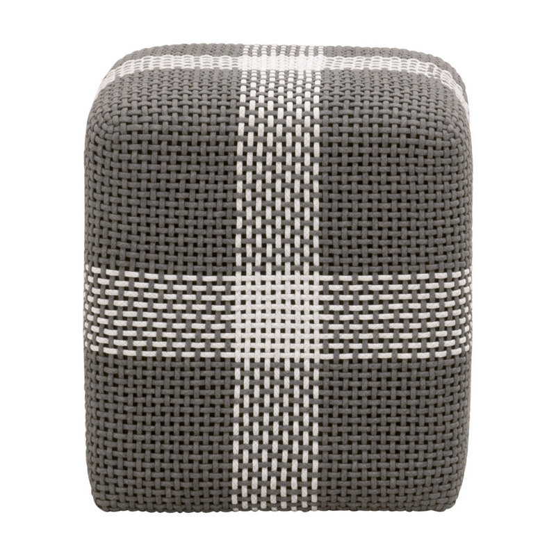 Repose-pieds Maritssa, Mélange de polyester gris tourterelle