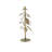 6.5X5.5X13" Iron Candle Holder With Gold Botanical Design And White Resin Berry Accents-1710281928