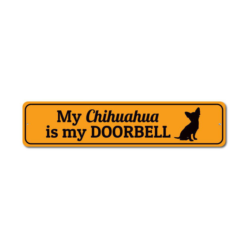 Plaque en aluminium «Barking Dog», H 6 po x l 24 po x P 0,06 po