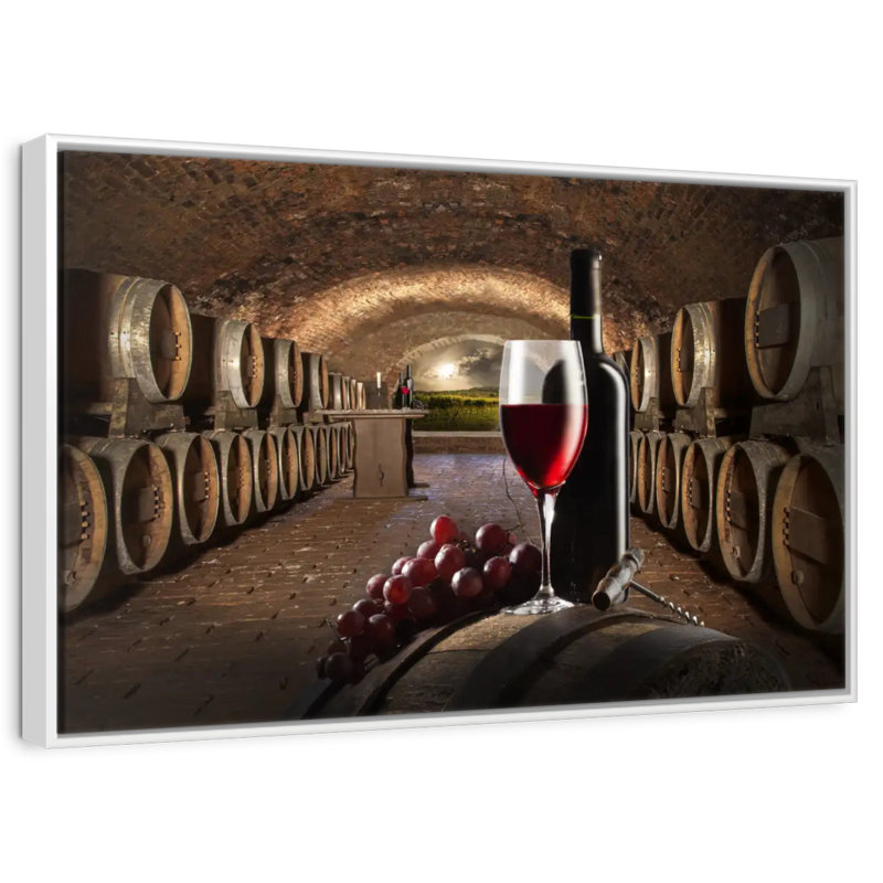 Winery, Cadre flottant blanc, 31 po x 21 po