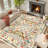 Farmhouse Floral Machine Washable Rug with Non Slip TPR Backing Soft Thin Foldable Mat Botanical Butterfly Printed Carpet Low Pile Non Shedding Carpet-1331955467