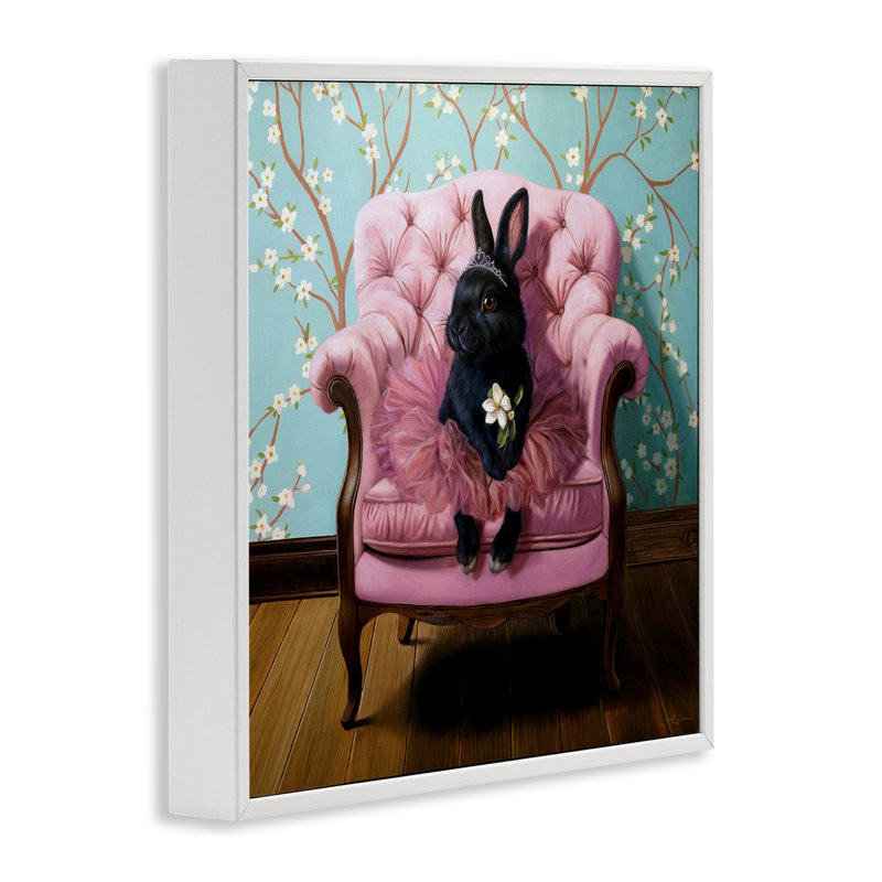 «Girlie Rabbit» en tutu, estampe numérique, design par Lucia Heffernan, H 17 po x l 17 po