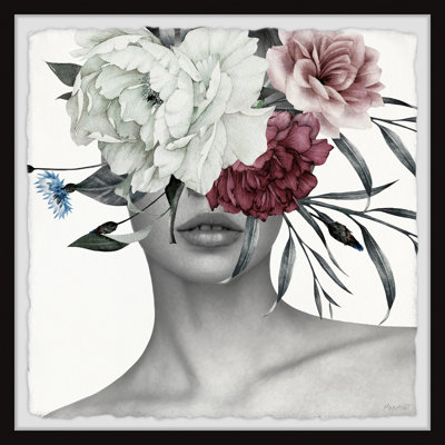 «Trendy Crown Florals» par Marmont Hill - photographie encadrée sur papier