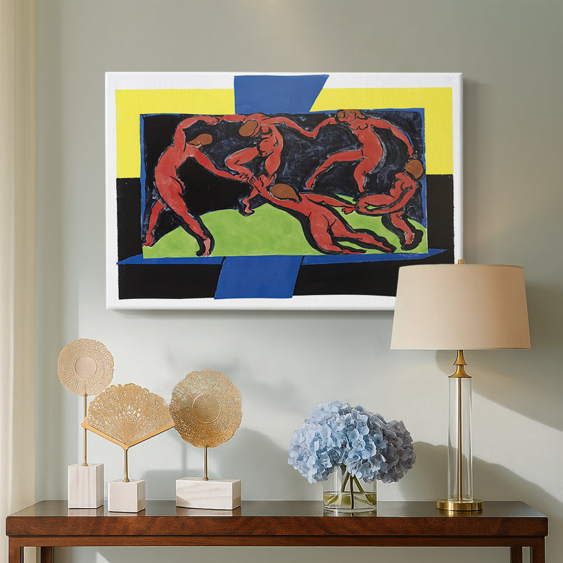 Papier découpé «Dance (La Danse)» - Art mural sur toile tendue de qualité musée, 12x18