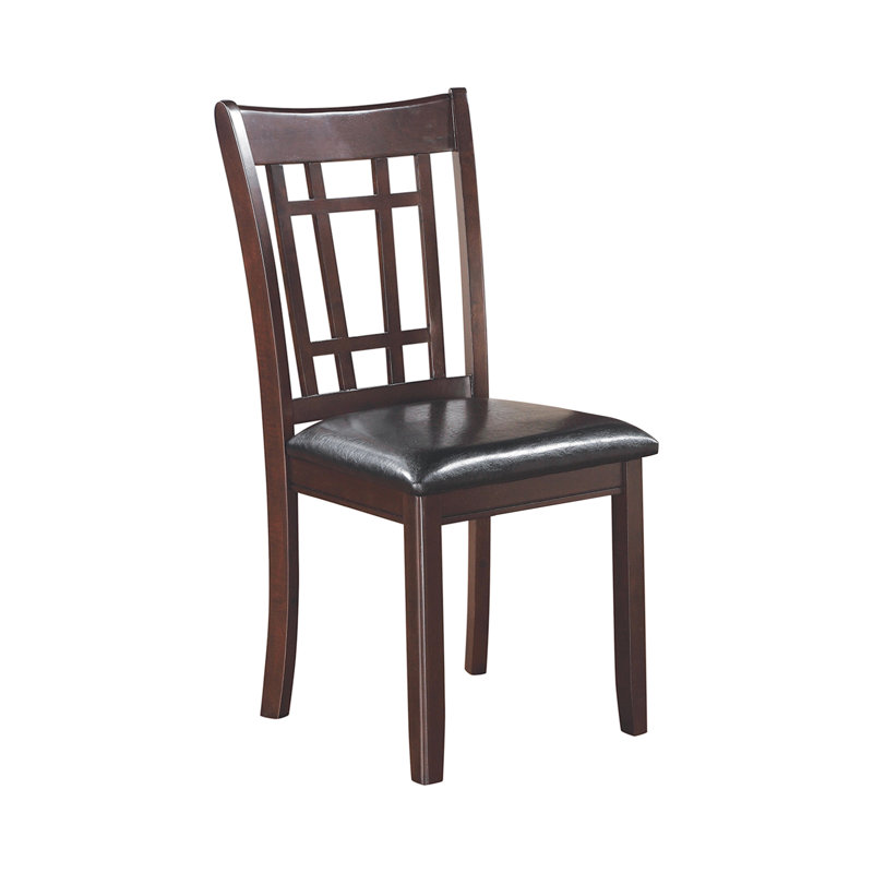 19.25'' H Faux Leather Upholstered Side Chair, Espresso