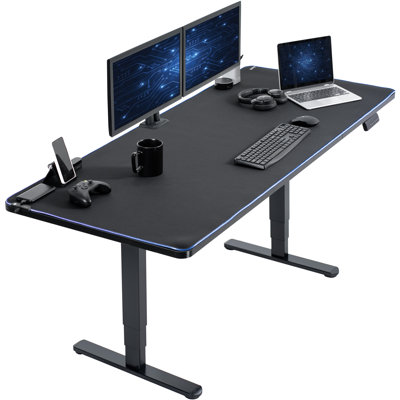 Bureau debout électrique VIVO 71 po x 30 po avec RVB