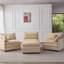 Canapé modulaire modulaire, canapé rembourré, canapé 3 places avec repose-pieds-2112789590