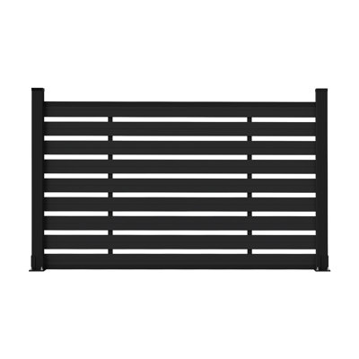 3.8 Ft H Composite Horizontal Semi-Privacy Fence For Garden Fencing, Pool Fence Or Garden Fence Animal Barrier
