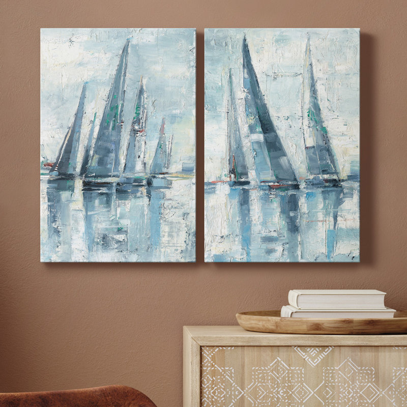 Regatta I, toile tendue avec châssis de qualité supérieure - prête à être accrochée, H 18 po x l 24 po x P 1 po