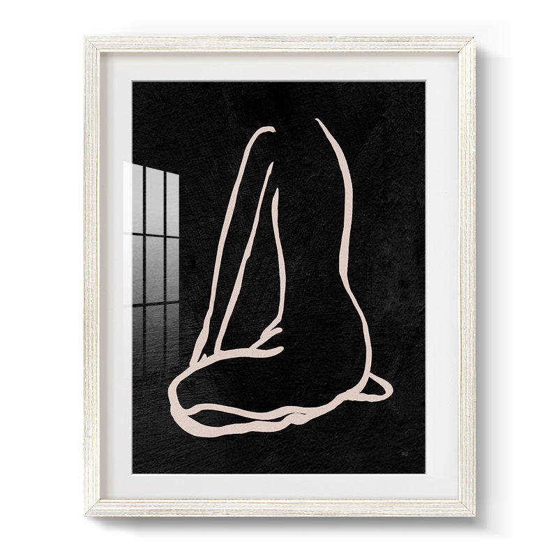 Personnage foncé II - impression encadrée, H 28,5 po x l 20,5 po, Blanc