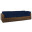 Montecito 111.25" Wide Outdoor Wicker Patio Sofa with Cushions-581575827-625000277-625000293
