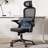 Ergonomic Mesh Office Chair with Adjustable Lumbar Support and Padded Armrests, for 5'3" to 6'6"