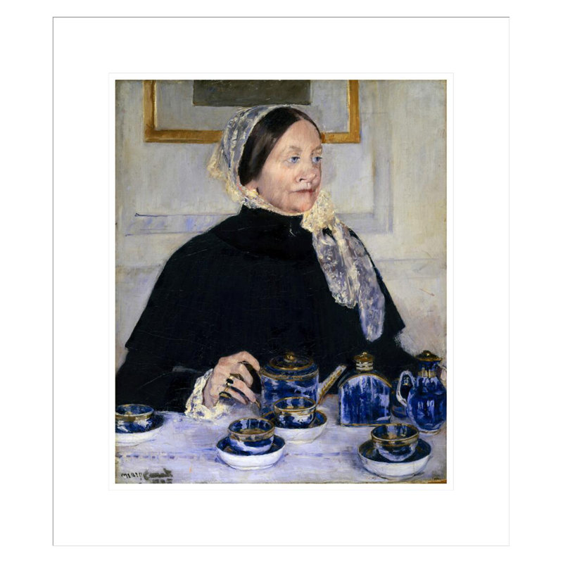 «Lady at the Tea Table» par Mary Cassatt, impression giclée encadrée, H 20,36 po x l 17,75 po