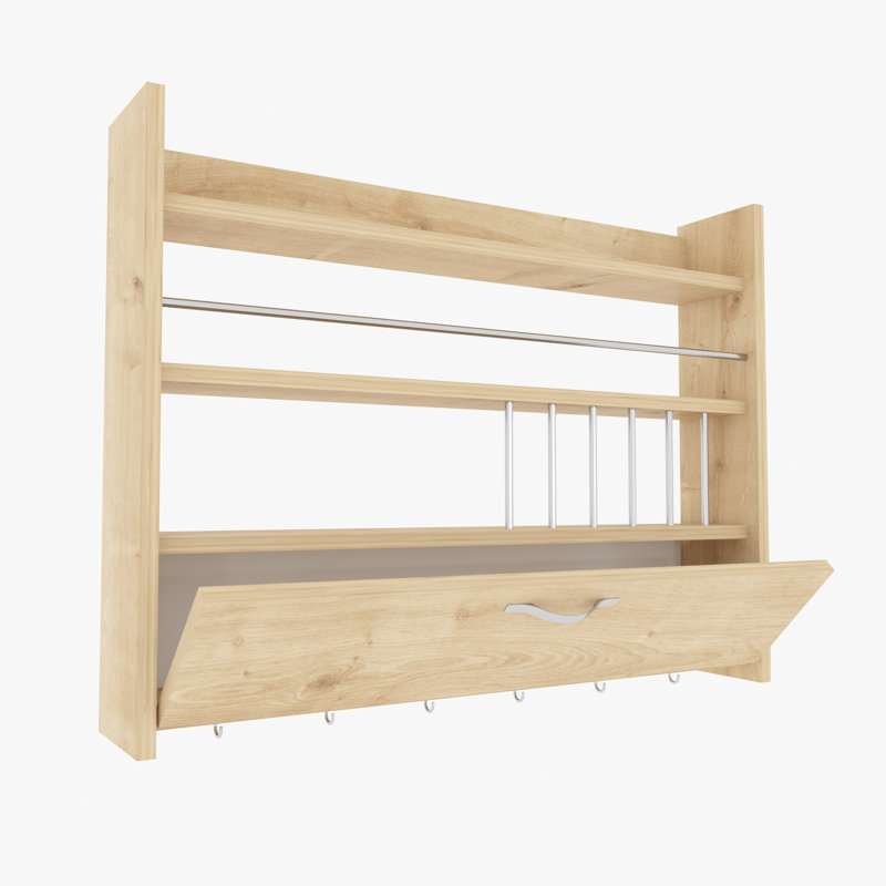 Degraff Cabinet Shelving Rack, Oak