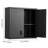 Metal Wall Cabinet, 30W X 12.2D X 30H Inch, Steel Floating Hanging Storage Cabinet With Locking Doors And Adjustable Shelf For Garage, Basement, Kitchen, Warehouse Assembly Required, Black