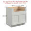 Armoire encastrée Shaker Dove de l 33 po x P 24 po x H 34,5 po Homeibro Cozy Design-125877363-125877365