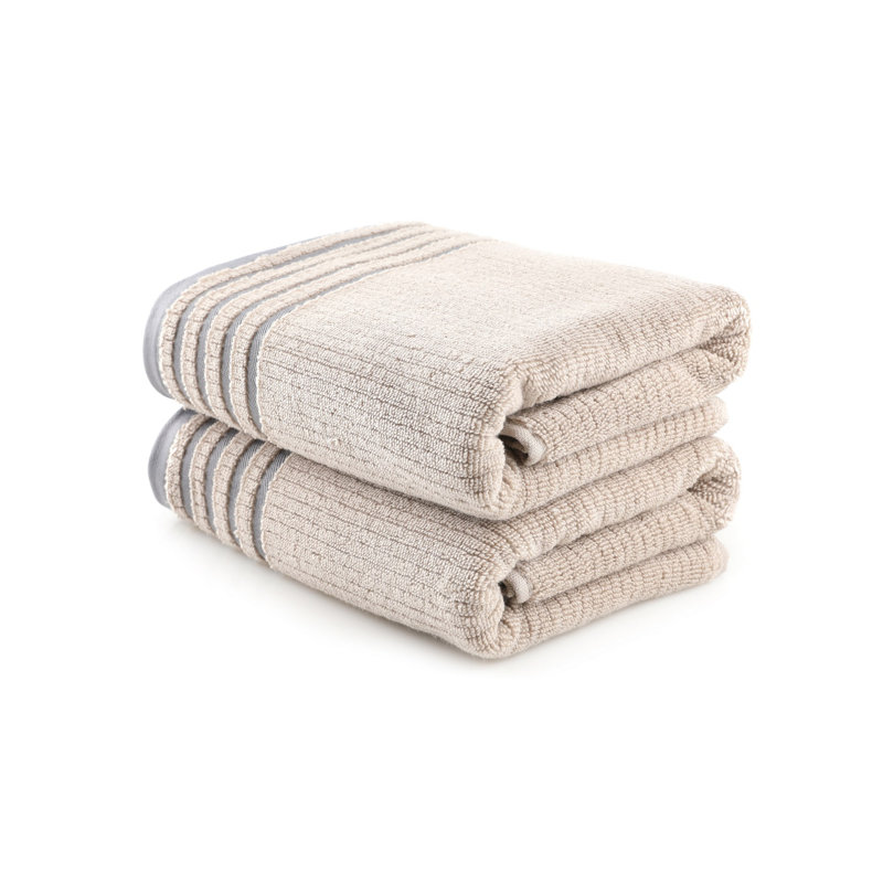 Premium Hand Towel Set (2 Pieces), Light Brown, 20.5 x 35.4 inches | 100% Microcotton, 16.0 oz/sq yd | Machine Washable at 104°F | Soft, Absorbent, and Quick-Drying for Luxurious Bathroom Experience