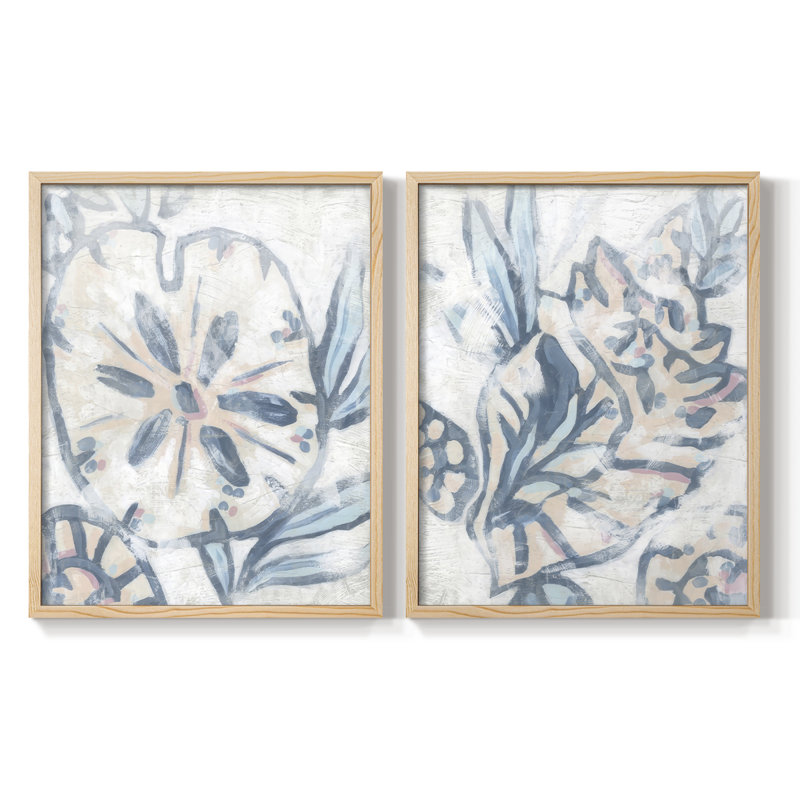 Reproduction encadrée «Beach Shell Fresco I-Premium» - prête à être accrochée - aucun clou requis - aucun clou requis