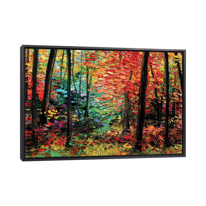 « Sparkle » par aja Trèves, reproduction d’art, Pas de tapis, H 26 po x l 18 po x P 1,5 po, Toile avec cadre noir patiné