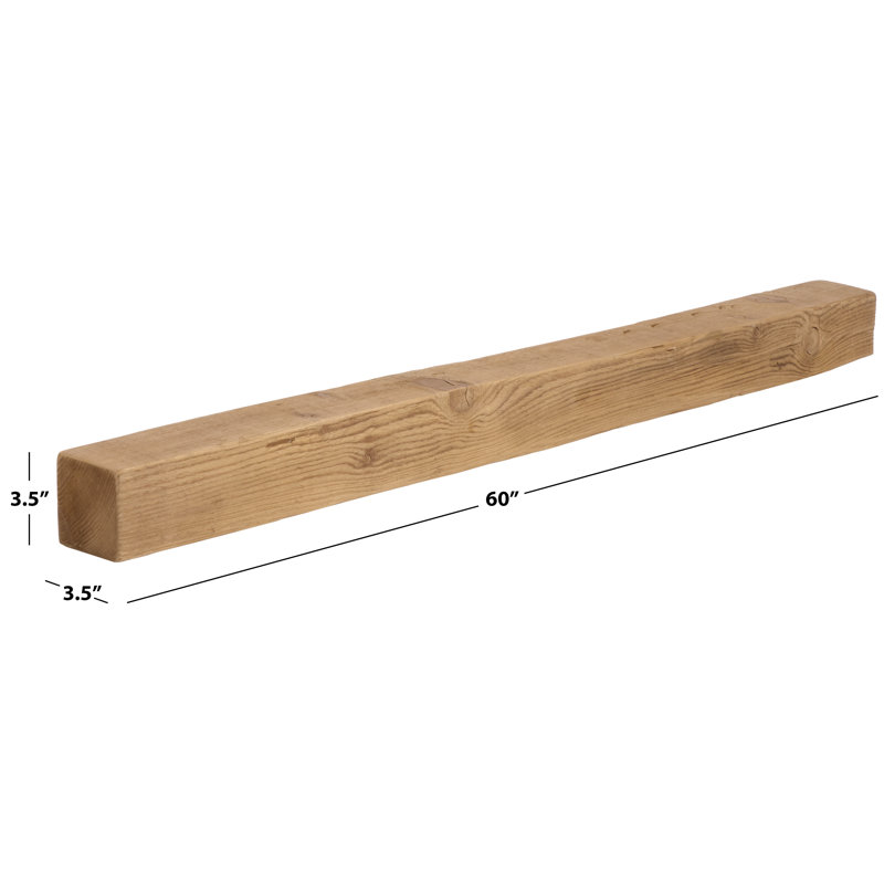 Beno Floating Mantel Shelf, Natural, 48" Width