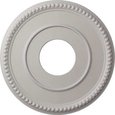 Endurathane Bradford Ceiling Medallion, 12 1/2"OD x 3 7/8"ID x 3/4"P (Fits Canopies up to 6 5/8"), Hand-Painted Witch Hazel Crackle Finish