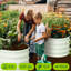 Lit de jardin surélevé ovale 4,5 * 2 * 2 pi, 2 lits surélevés galvanisés pour l'extérieur, boîtes à fleurs surélevées avec base ouverte, grands pots à fleurs surélevés en métal pour légumes, fleurs, assemblage sans outil, blanc-360054821-360054822