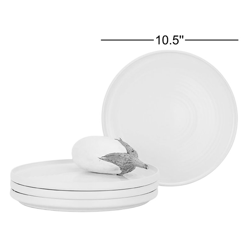 Essential Dinnerware Stoneware Dinner Plate, Bone