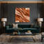 Aquarelle abstraite 37, art mural sur toile brune-232155962