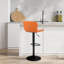 Illyas Swivel Upholstered Adjustable Height Counter Stool with Metal Frame-623432853-623432854