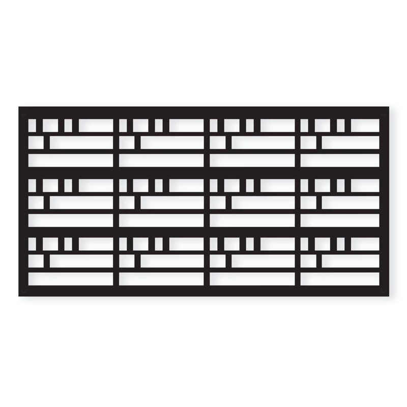Black Polyethylene Decorative Privacy Screen Panel 2 ft. x 4 ft.