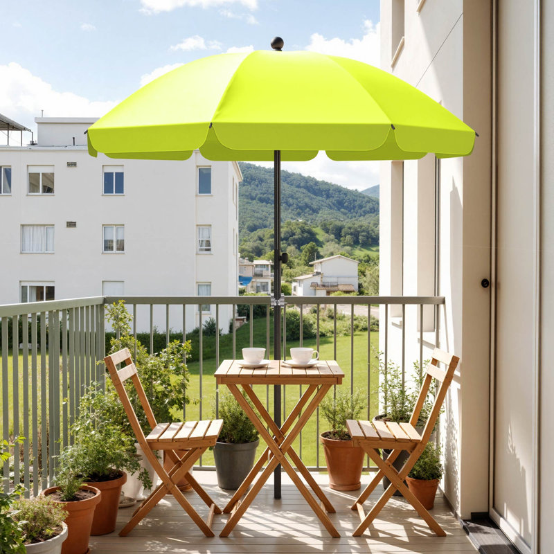 Balcony Parasol, 210cm H x 175cm W x 175cm D, Green