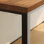 Bureau en fer massif en forme de L brun noyer + noir-2104191028-2104191030