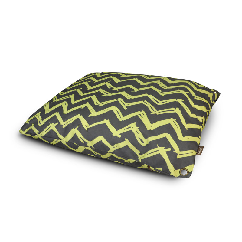 Chevron Outdoor Pet Bed, Yellow, Small (20.5" W x 28" D x 7.9" H)